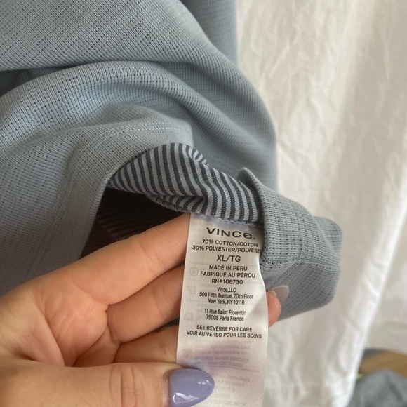 Vince Garment Dye Cotton Long-Sleeve Crew Neck Sweater Size XL - Picture 5 of 16